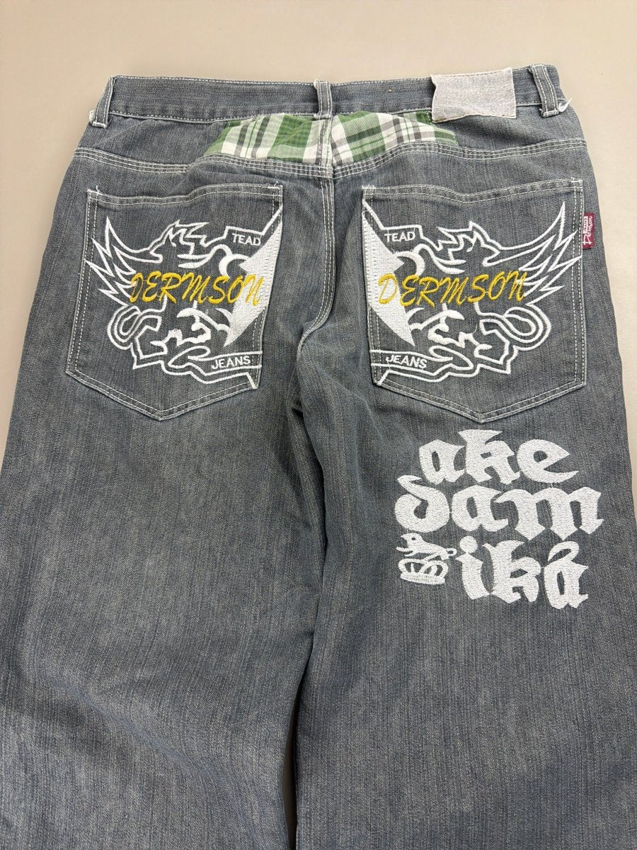 Dermson Allright Archive "Ake Sam Sika" Baggy Jeans - Washed Grey - Past Pieces