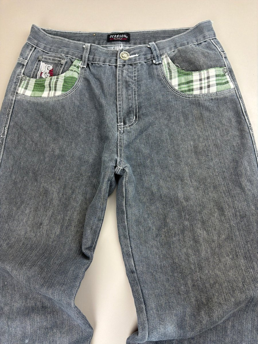 Dermson Allright Archive "Ake Sam Sika" Baggy Jeans - Washed Grey - Past Pieces