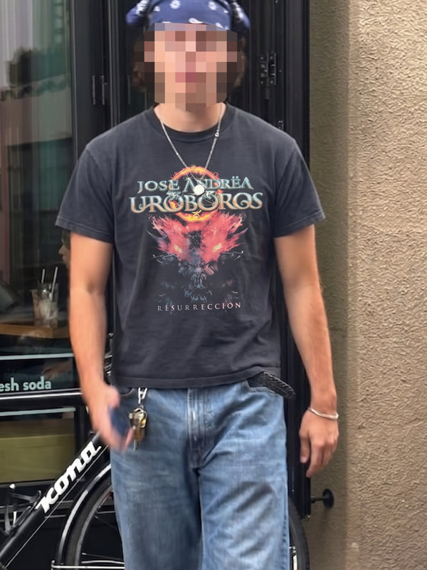 José Andrëa Uróboros "Resurrección" Graphic Merch Tee - Washed Black