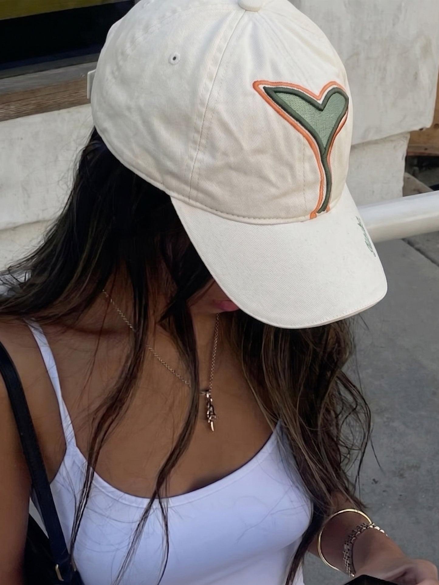 CruiseWear & Co. Alaska "Mount Roberts" Whale Tail Cap - Off-White / Earthy