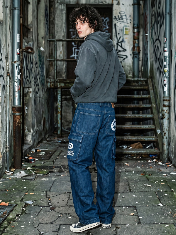 Ecko Unltd. Vintage "Rhino Cargo" Baggy Denim - Dark Blue Wash
