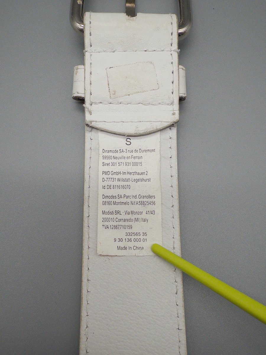 Diramode 1959 "Supernova" Studded Belt - White - Past Pieces