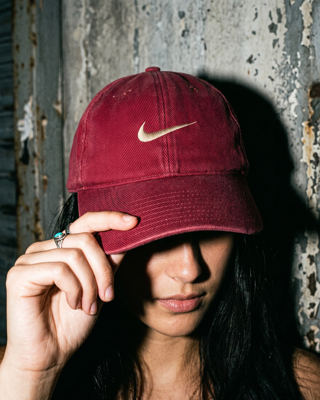 Nike Y2K Vintage Mini Swoosh Cap - Burgundy / Red