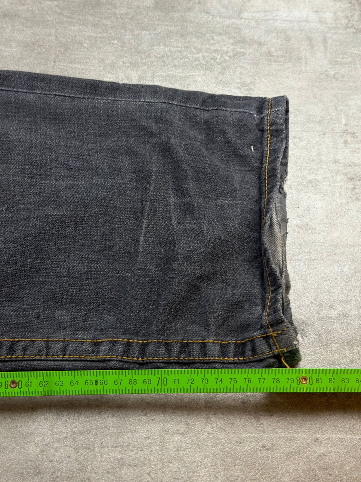 Ecko Unltd. Y2K Baggy Embroidered Rhinestone Denim - Washed Black / Grey - Past Pieces