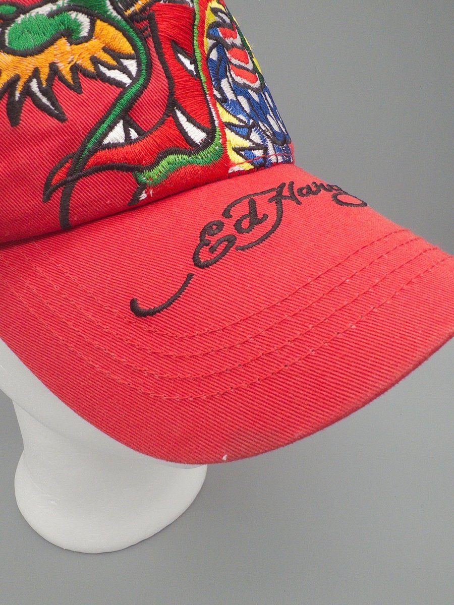 Ed Hardy Archive "Dragon" Trucker Cap - Red Y2K Tattoo Art - Past Pieces