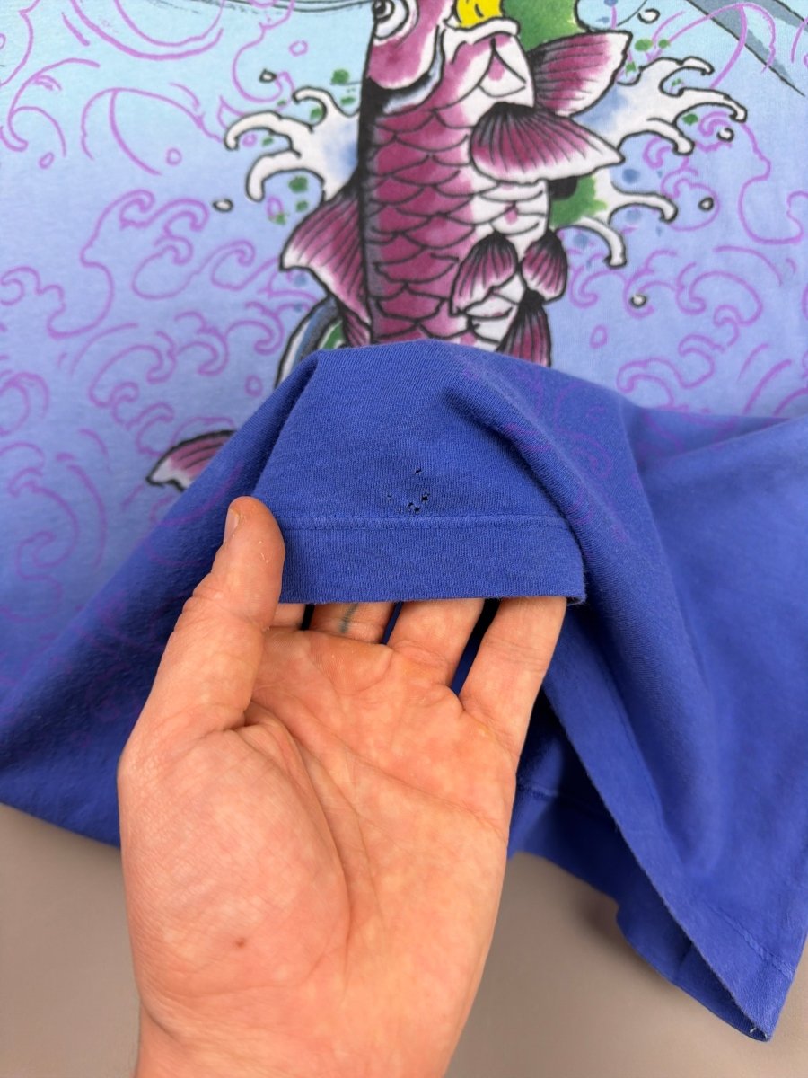 Ed Hardy Archive "Koi Fish" Tattoo Tee - Blue Purple Ombré - Past Pieces