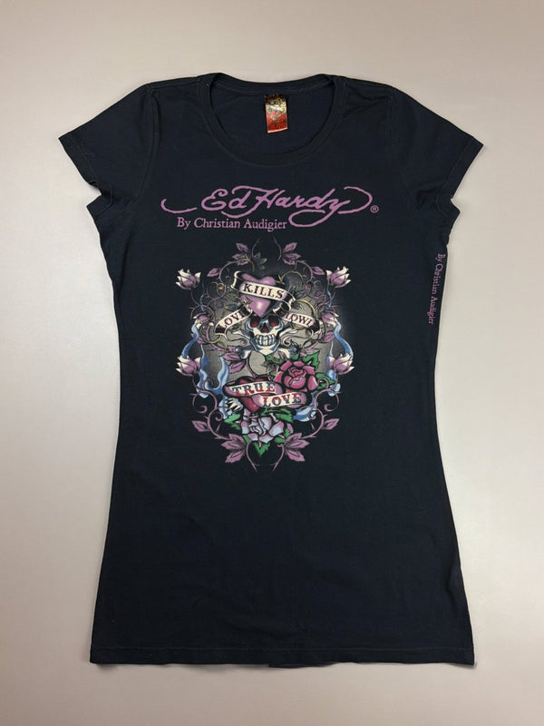 Ed Hardy Archive "Love Kills Slowly" Graphic Tee - Black