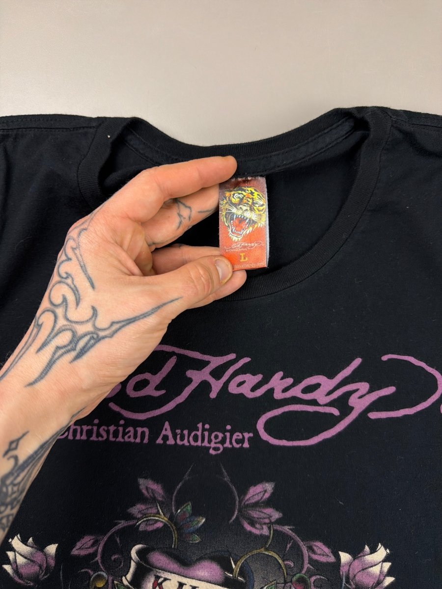 Ed Hardy Archive "Love Kills Slowly" Graphic Tee - Black - Past Pieces