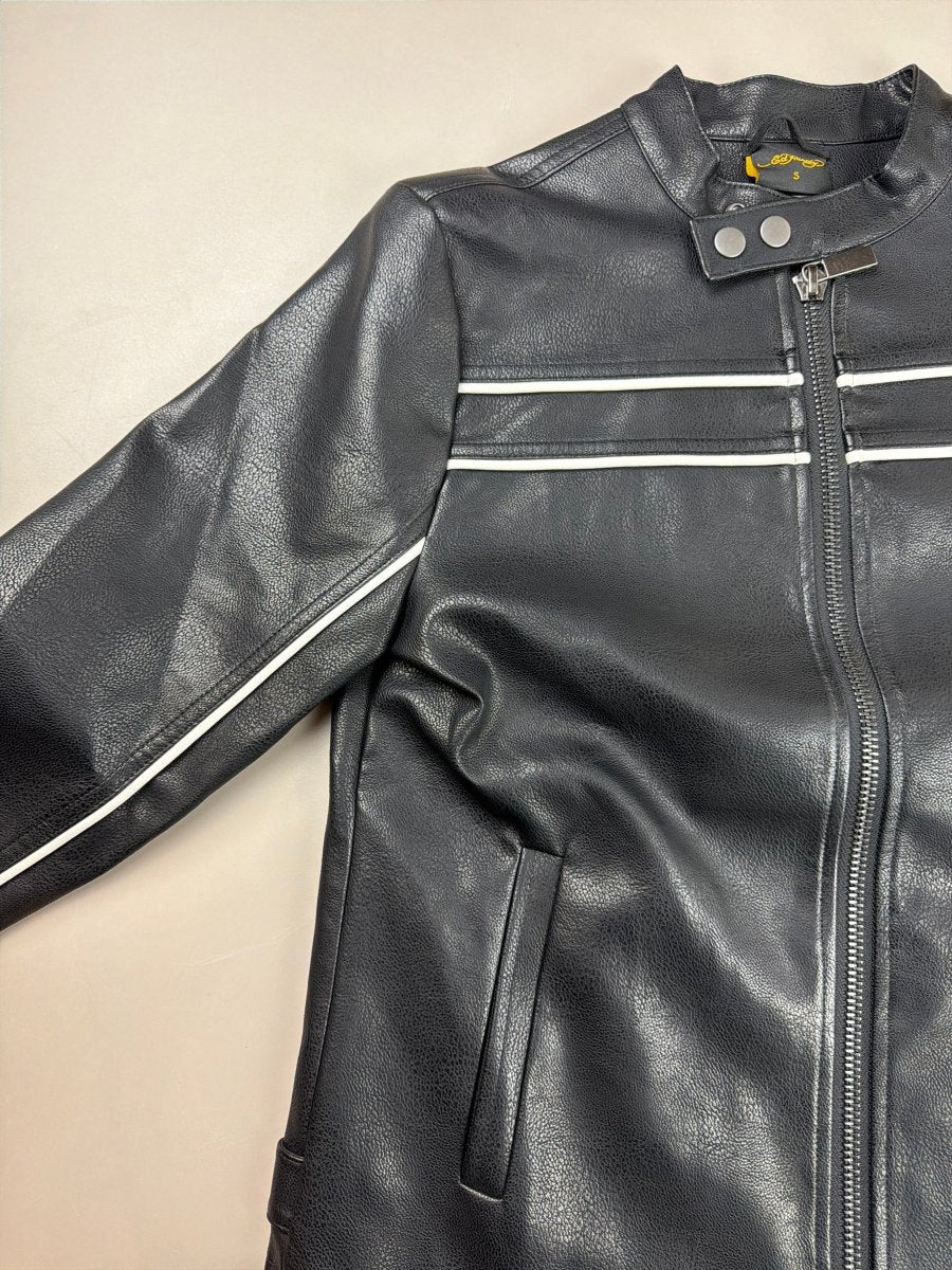 Ed Hardy Archive "Panther Lightning" Moto Jacket - Black - Past Pieces