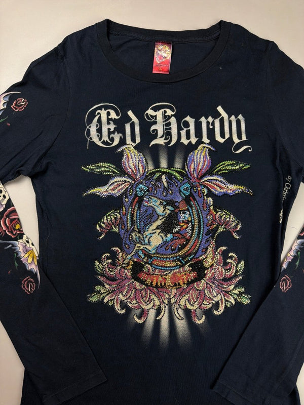 Ed Hardy Archive "Tattoo Gem" Longsleeve - Black
