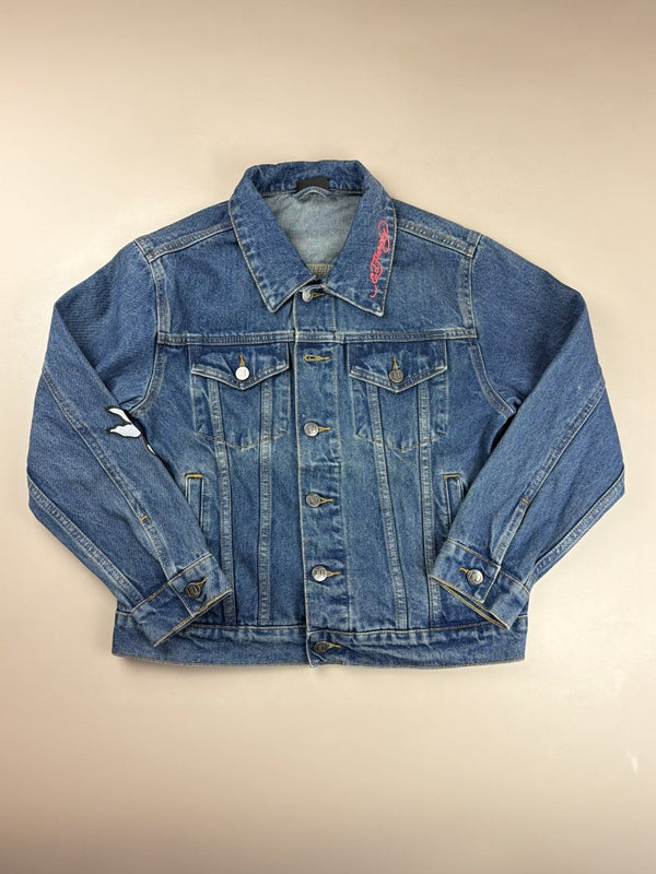 Ed Hardy Archive "True Death" Tattoo Denim Jacket - Indigo / Multi-Print