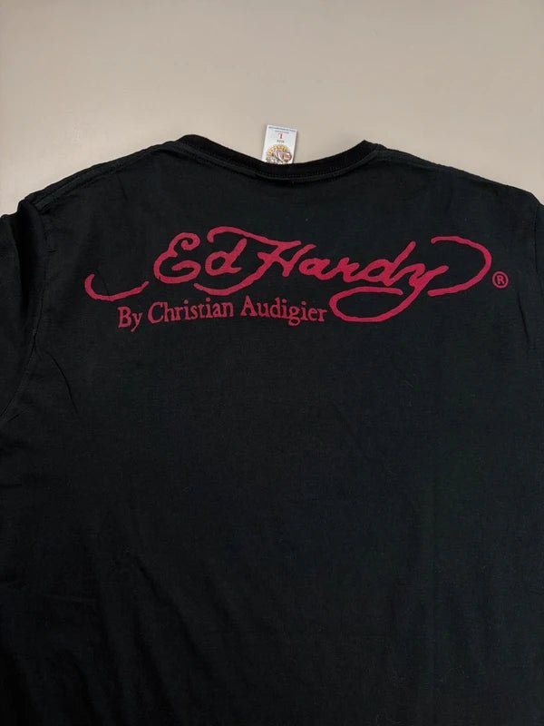 Ed Hardy by Christian Audigier Archive "Love Kills Slowly" Rhinestone Tee - Black - Past Pieces