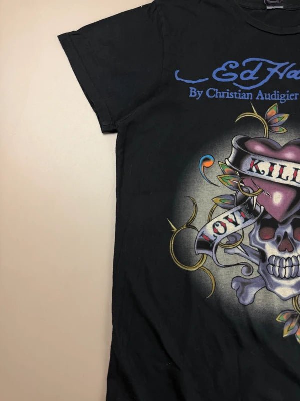 Ed Hardy By Christian Audigier Archive "Love Kills Slowly" Tattoo Tee - All Black