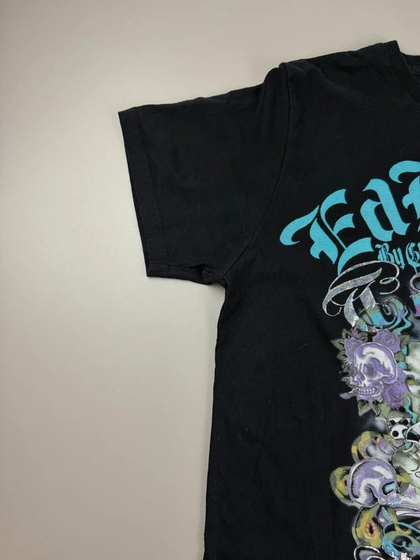 Ed Hardy by Christian Audigier Archive "Tattoo Show" Graphic Tee - Teal/Purple - Past Pieces