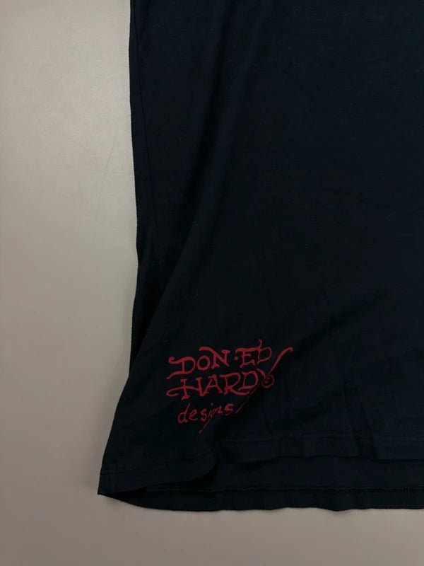 Ed Hardy by Christian Audigier "Eagle Anchor" Tattoo Tee - Black Studded - Past Pieces