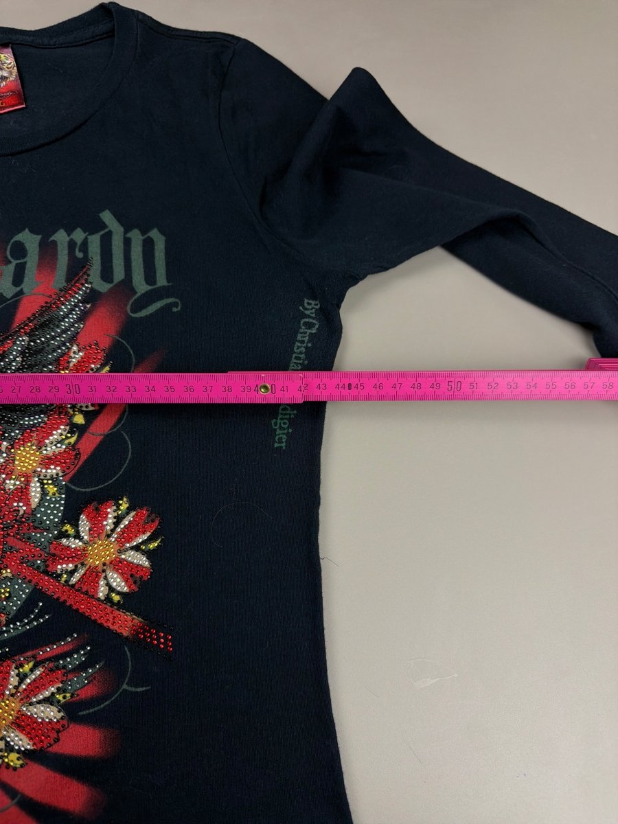 Ed Hardy by Christian Audigier "Studded Snake" Top - Black - Past Pieces