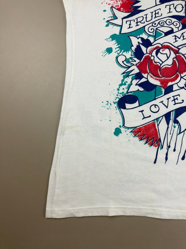 Ed Hardy by Christian Audigier "True to my Love" Tee - White