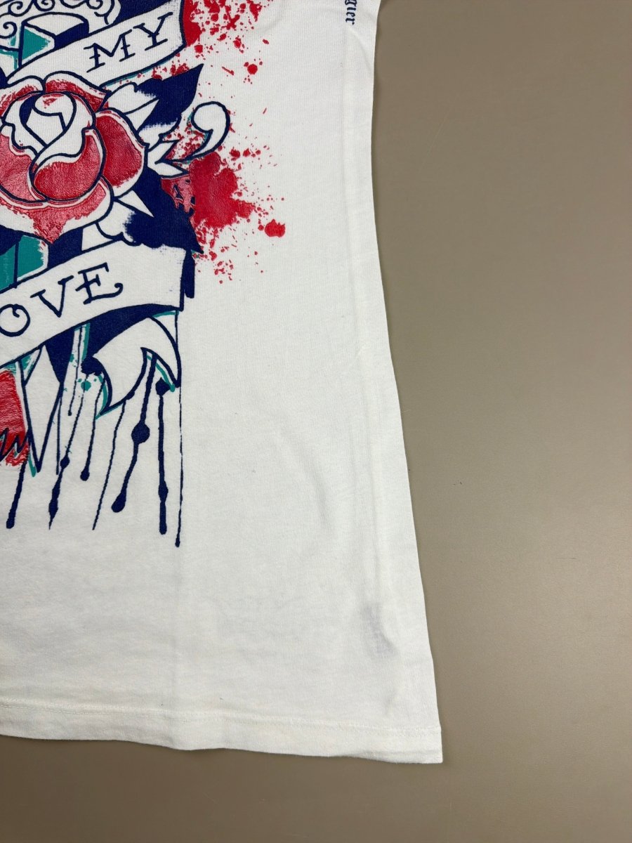 Ed Hardy by Christian Audigier "True to my Love" Tee - White - Past Pieces