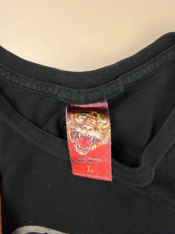 Ed Hardy Christian Audigier Archive "Lightning Skull" Graphic Tee - Black - Past Pieces