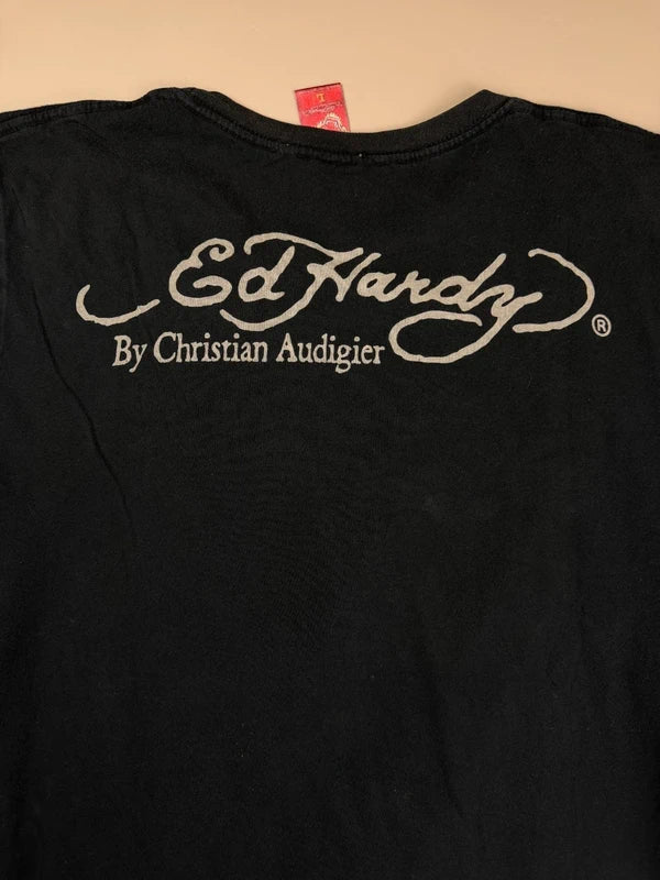 Ed Hardy Christian Audigier Archive "Lightning Skull" Graphic Tee - Black - Past Pieces