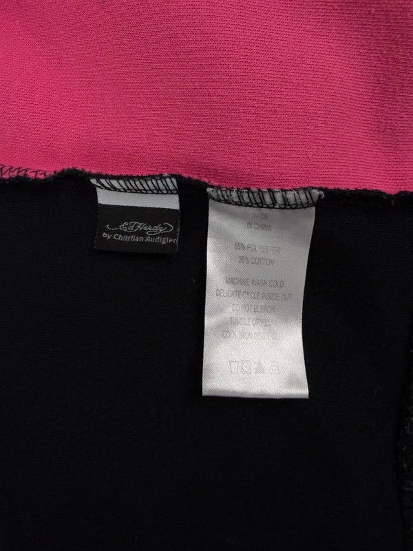 Ed Hardy Sport Archive "Love Kills Slowly" Track Jacket - Cyber Pink & Black Skull - Past Pieces