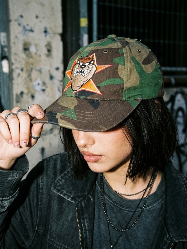 Vintage Warner Bros. "Tazmania" Camo Cap - Woodland Camouflage