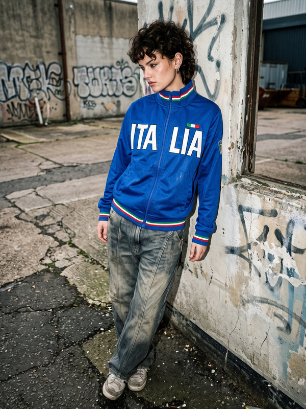 Italia National Team Zip Trackjacket - Royal Blue / Y2K Sportswear