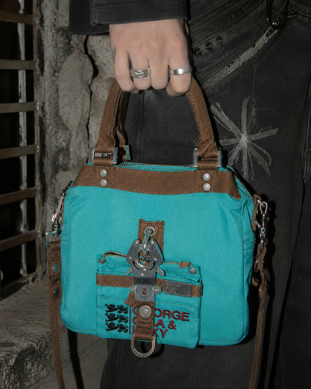 George Gina & Lucy Archive "Pre-Perfect" Handbag - Turquoise Brown