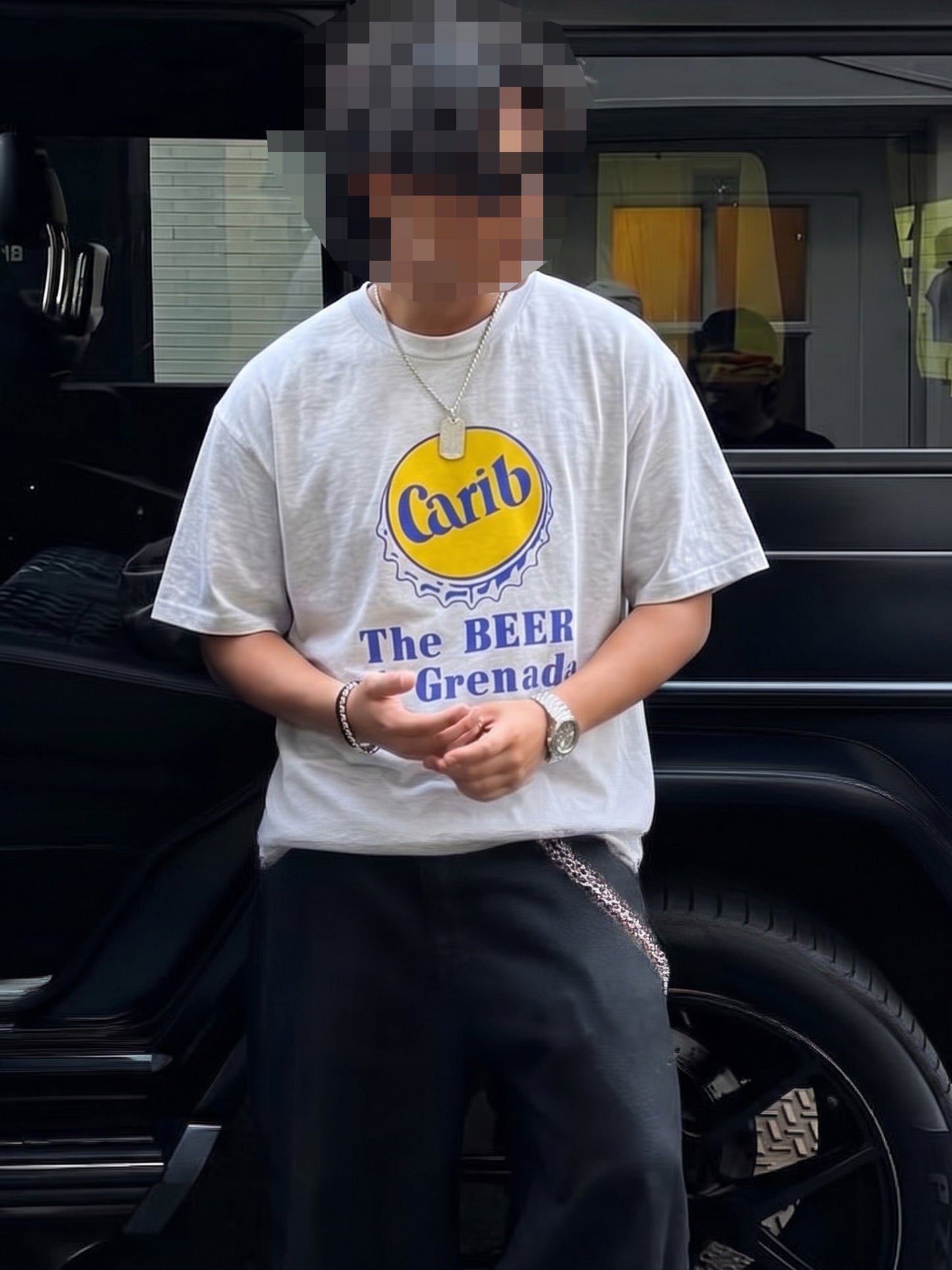 Vintage "Carib Beer of Grenada" Promo Tee - Heather Grey / Indie Sleaze