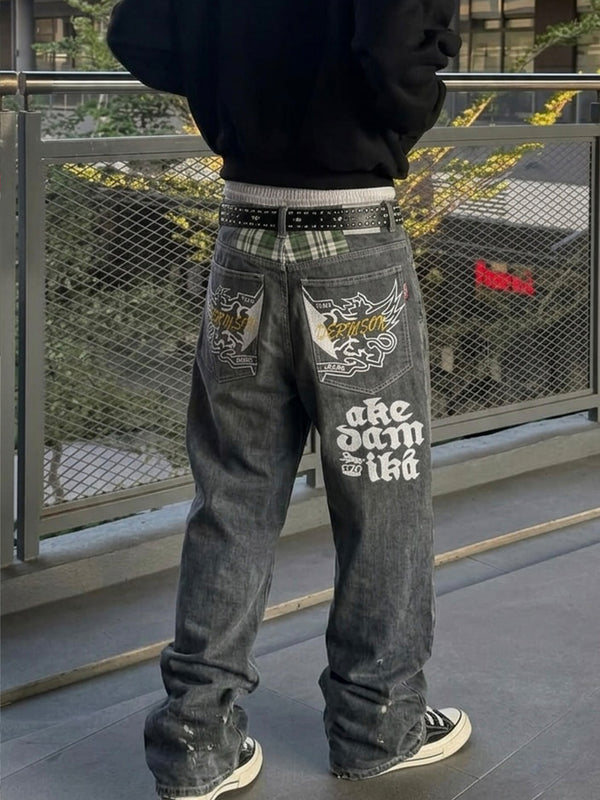 Dermson Allright Archive "Ake Sam Sika" Baggy Jeans - Washed Grey