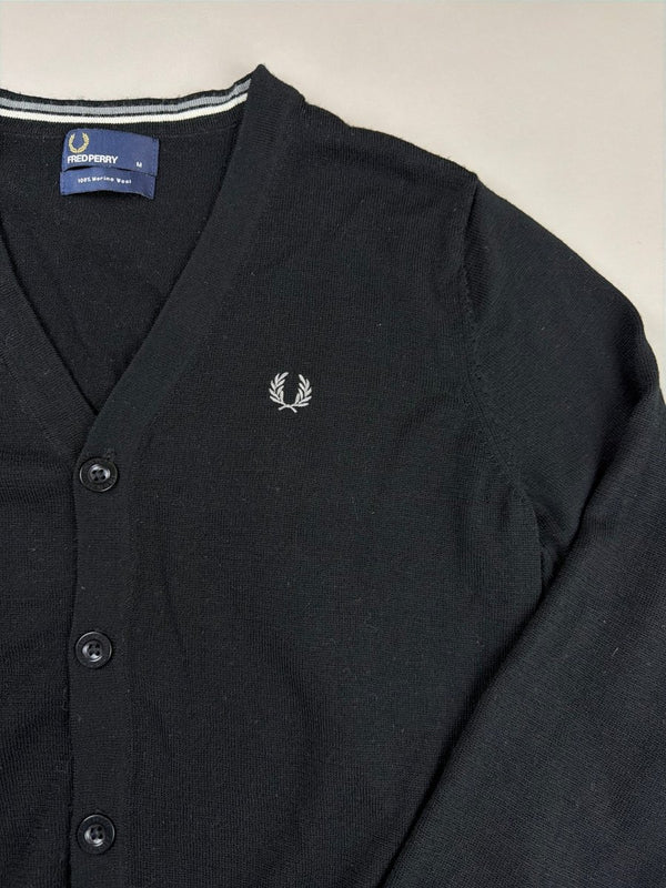 Fred Perry Classic Merino Cardigan - All Black