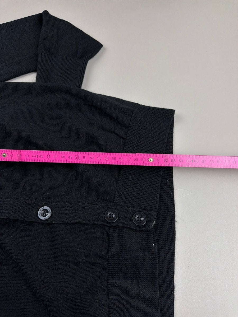 Fred Perry Classic Merino Cardigan - All Black - Past Pieces