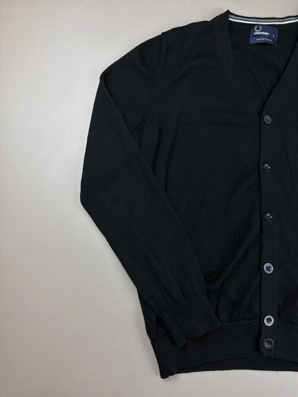 Fred Perry Classic Merino Cardigan - All Black