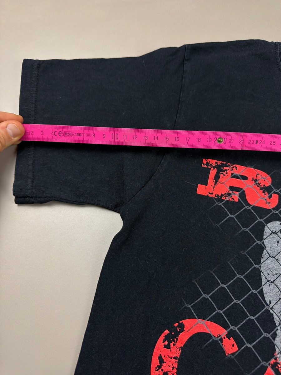 Fruit of the Loom "Raised in a Cage" Graphic Tee - Black Red - Past Pieces