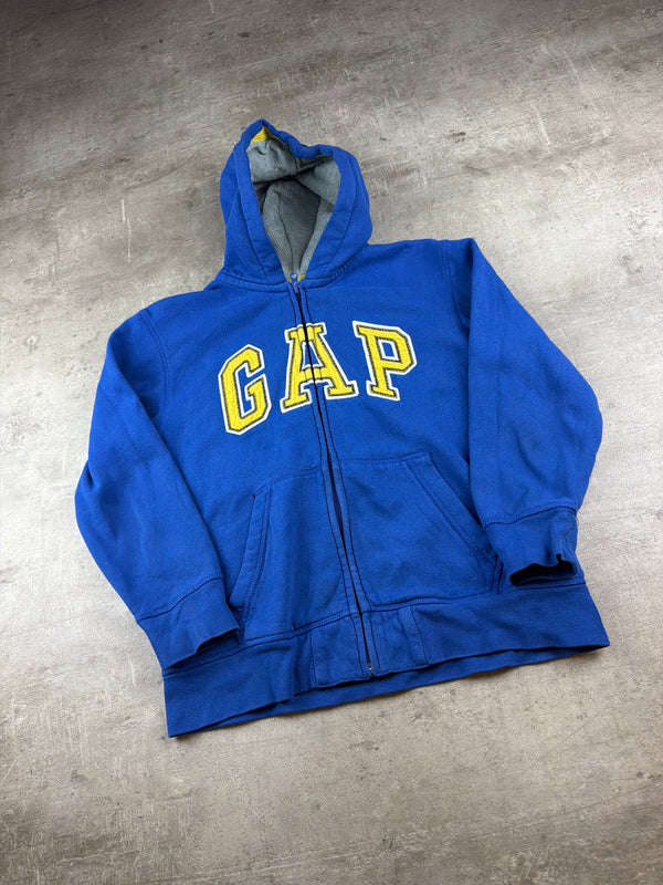 Gap Y2K Arch Logo Kids Zip Hoodie - Royal Blue / Yellow
