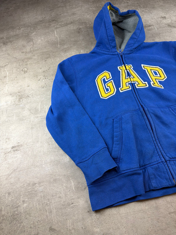 Gap Y2K Arch Logo Kids Zip Hoodie - Royal Blue / Yellow