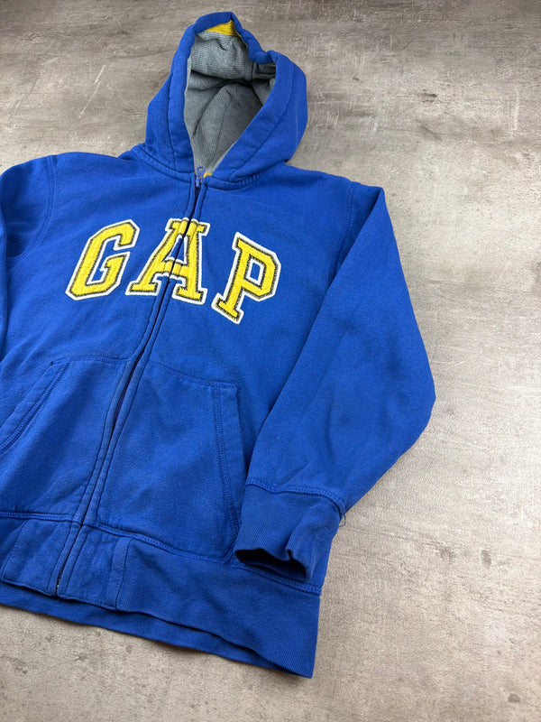 Gap Y2K Arch Logo Kids Zip Hoodie - Royal Blue / Yellow