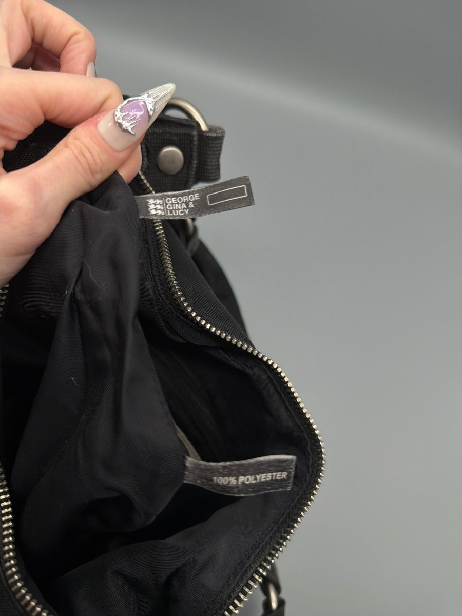 George Gina & Lucy Archive "Banana Split" Hobo Bag - All Black - Past Pieces