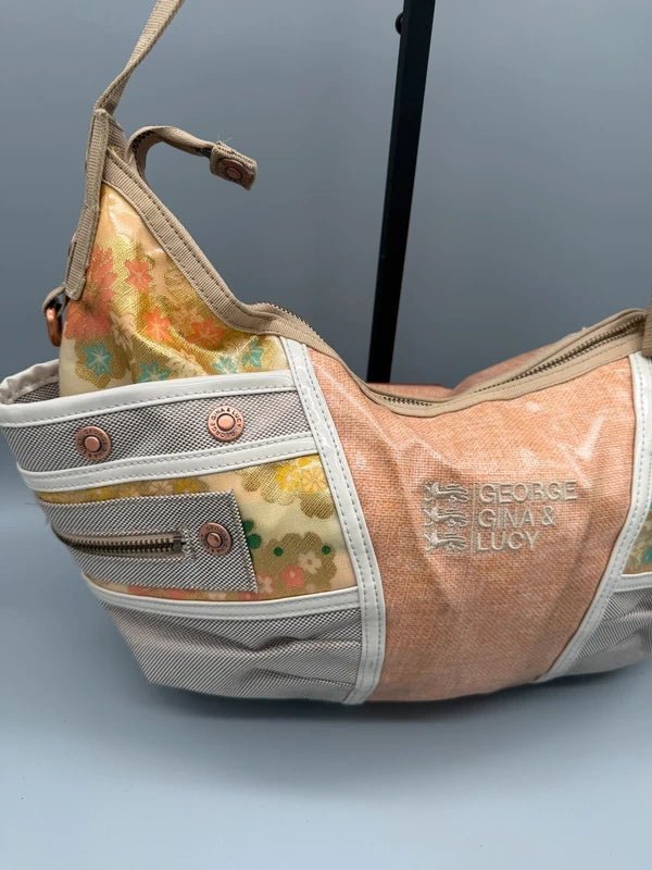 George Gina & Lucy Archive "Hurry Krishna" Hobo Bag - Boho Peach Floral