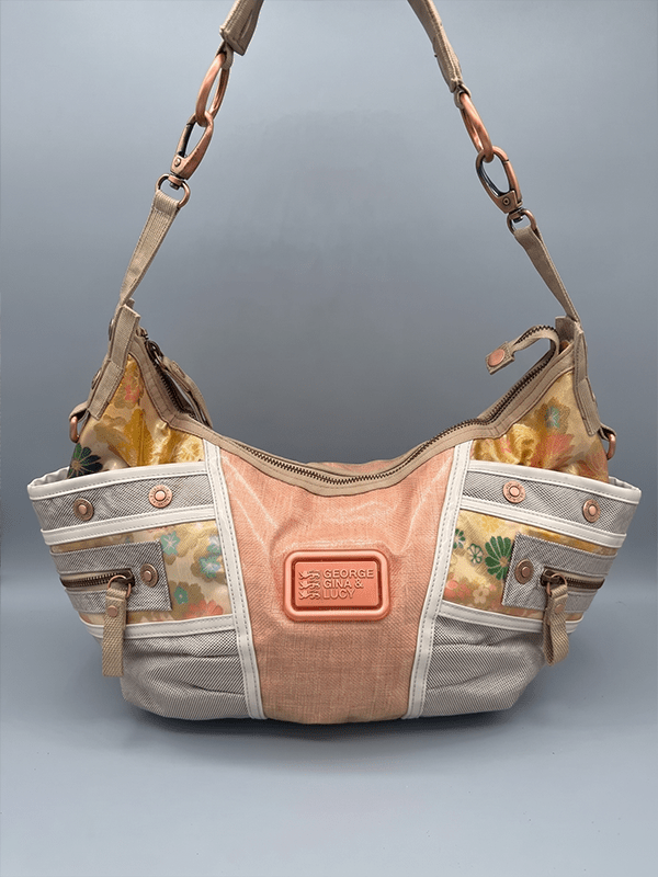 George Gina & Lucy Archive "Hurry Krishna" Hobo Bag - Boho Peach Floral