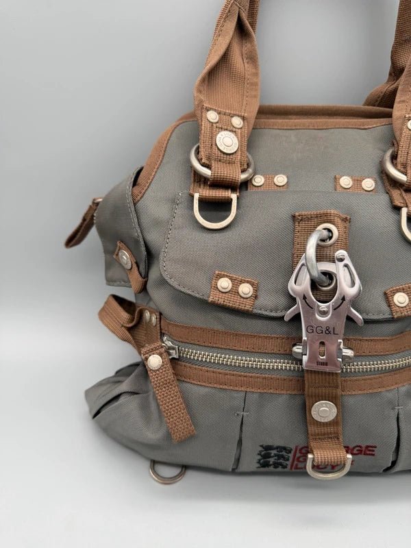 George Gina & Lucy Archive "Mom Said Dad Said" Utility Bag - Grey & Brown