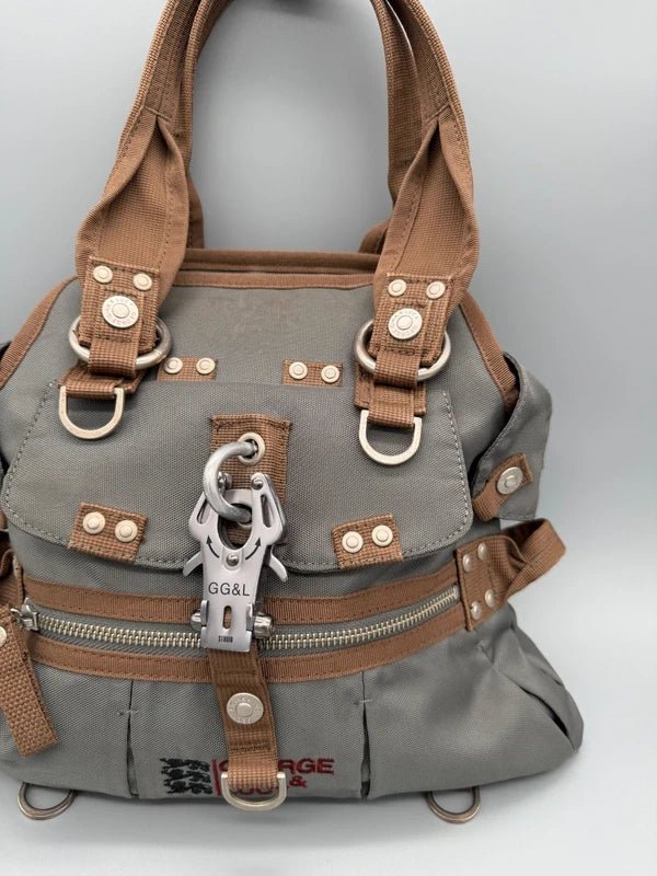 George Gina & Lucy Archive "Mom Said Dad Said" Utility Bag - Grey & Brown
