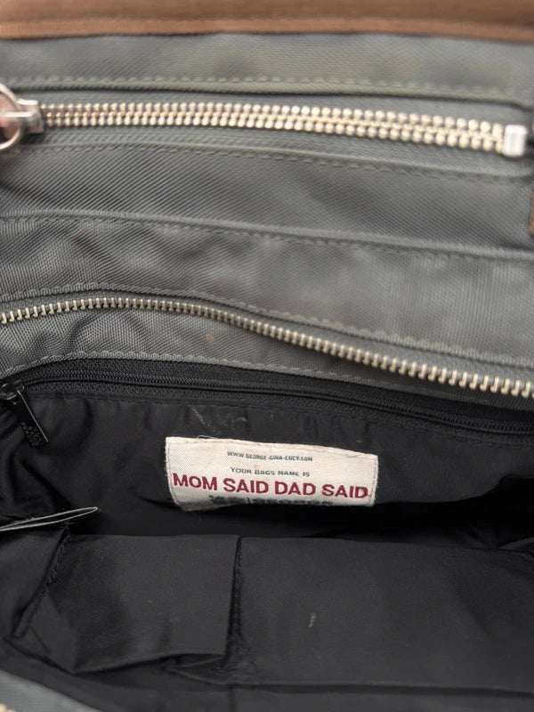George Gina & Lucy Archive "Mom Said Dad Said" Utility Bag - Grey & Brown - Past Pieces