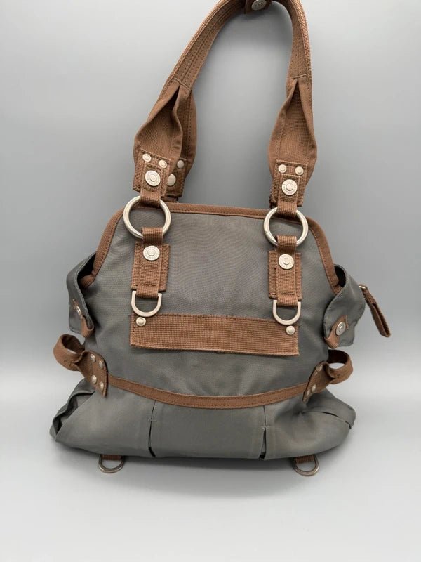 George Gina & Lucy Archive "Mom Said Dad Said" Utility Bag - Grey & Brown - Past Pieces
