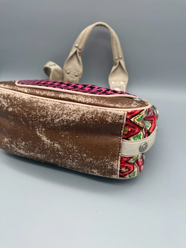 George Gina & Lucy Archive "Tiny Toaster" Mini Bag - Pink Houndstooth - Past Pieces