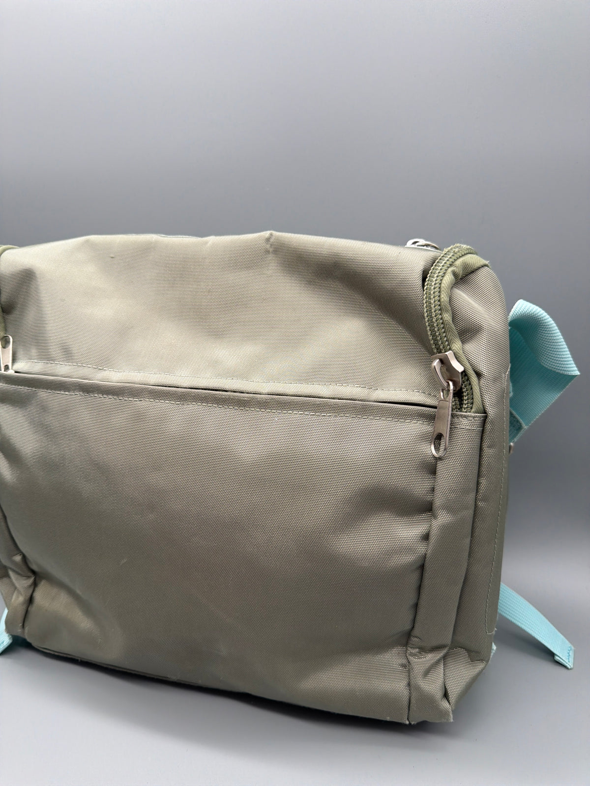 George Gina & Lucy "Mr. Postman" Crossbody Bag - Khaki / Baby Blue Y2K - Past Pieces