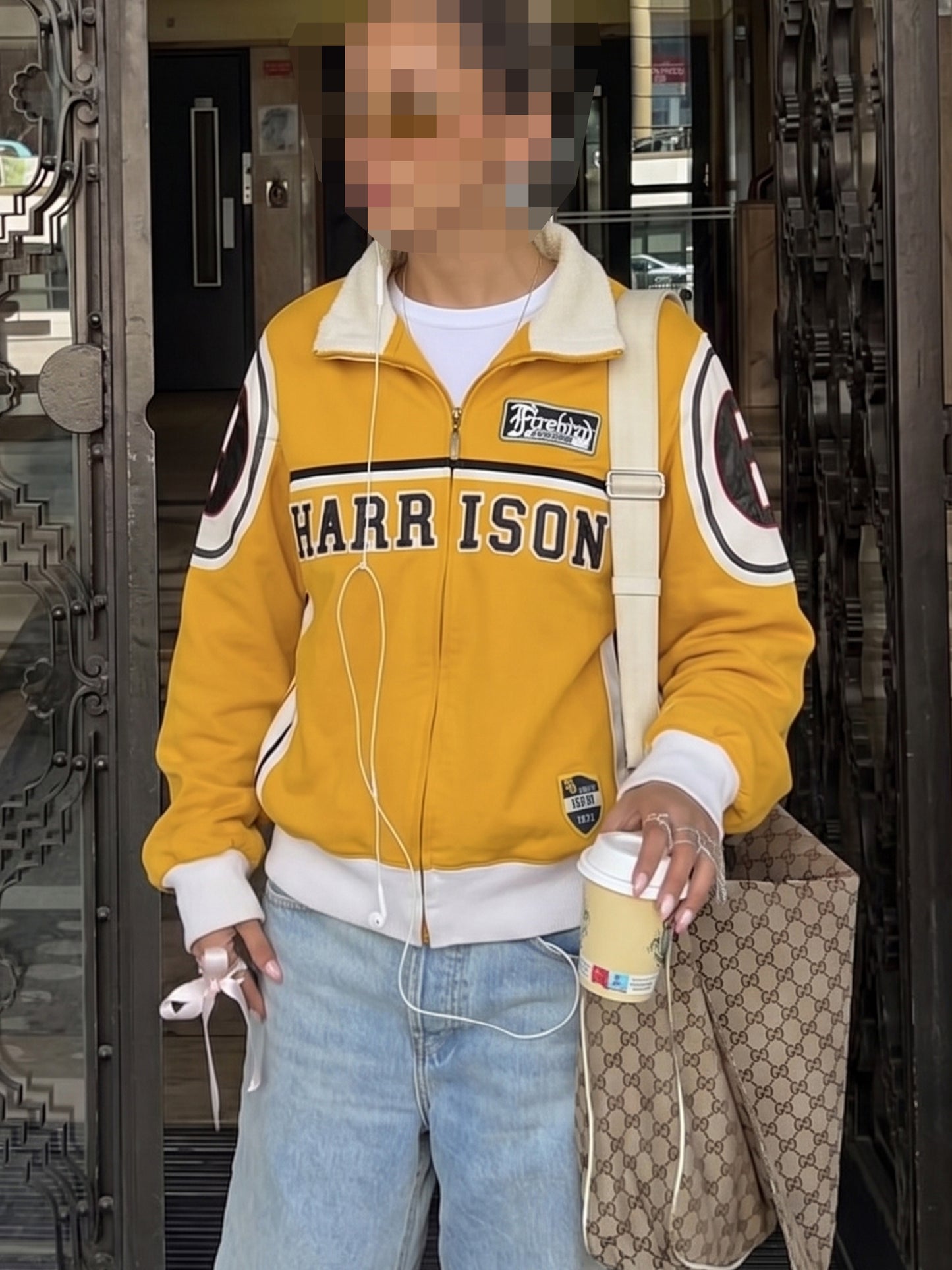KC-1981 Archive "Harrison" Racing Trackjacket - Yellow Leather Patch