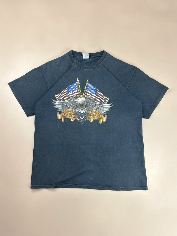 Gildan Vintage "Motorcycle Heritage" Tee - Washed Black