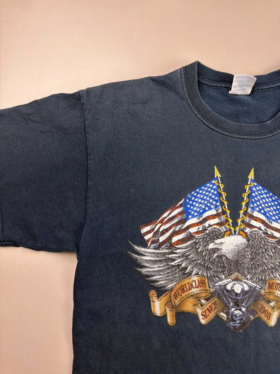 Gildan Vintage "Motorcycle Heritage" Tee - Washed Black - Past Pieces