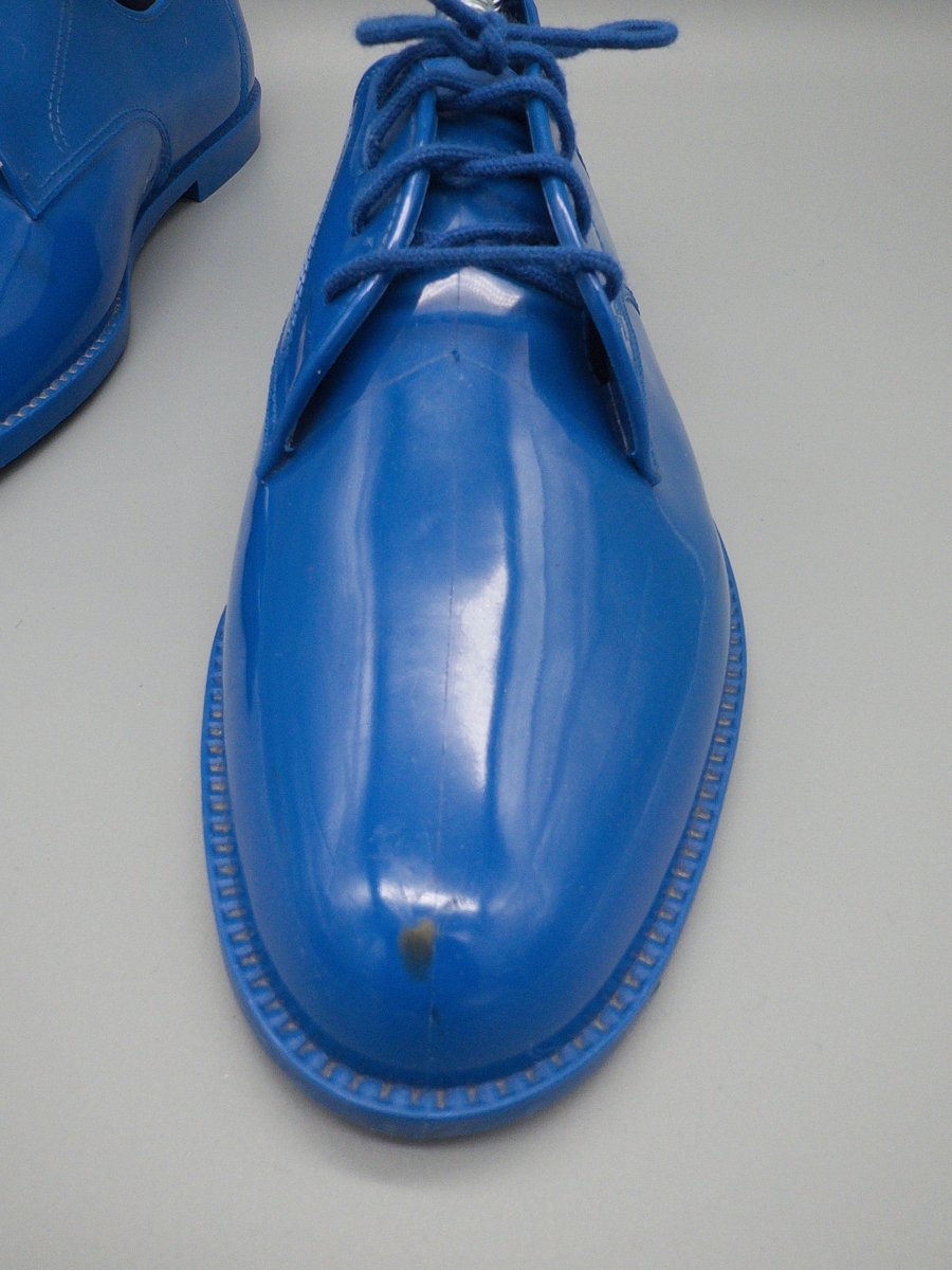 Grendene Vintage "Cyber - Flux" Glossy Derbies – Electric Blue Cyber Y2K Vibe - Past Pieces